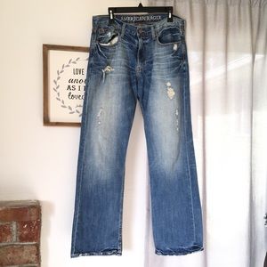 American Eagle Men’s Distressed Jeans 34x34 Light